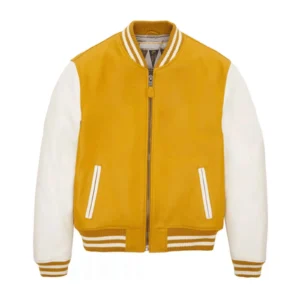 Women’s Yellow & White Varsity Jacket