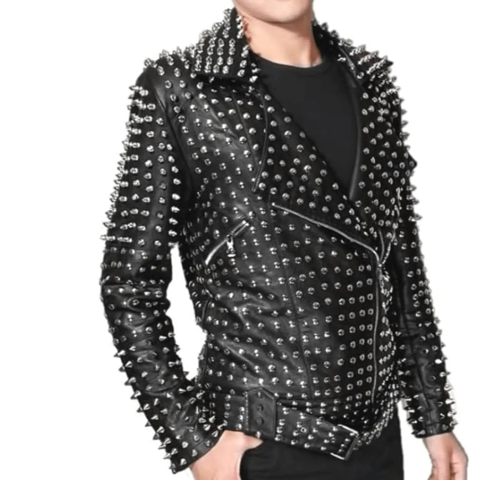 Men’s Punk Rock Studded Jacket