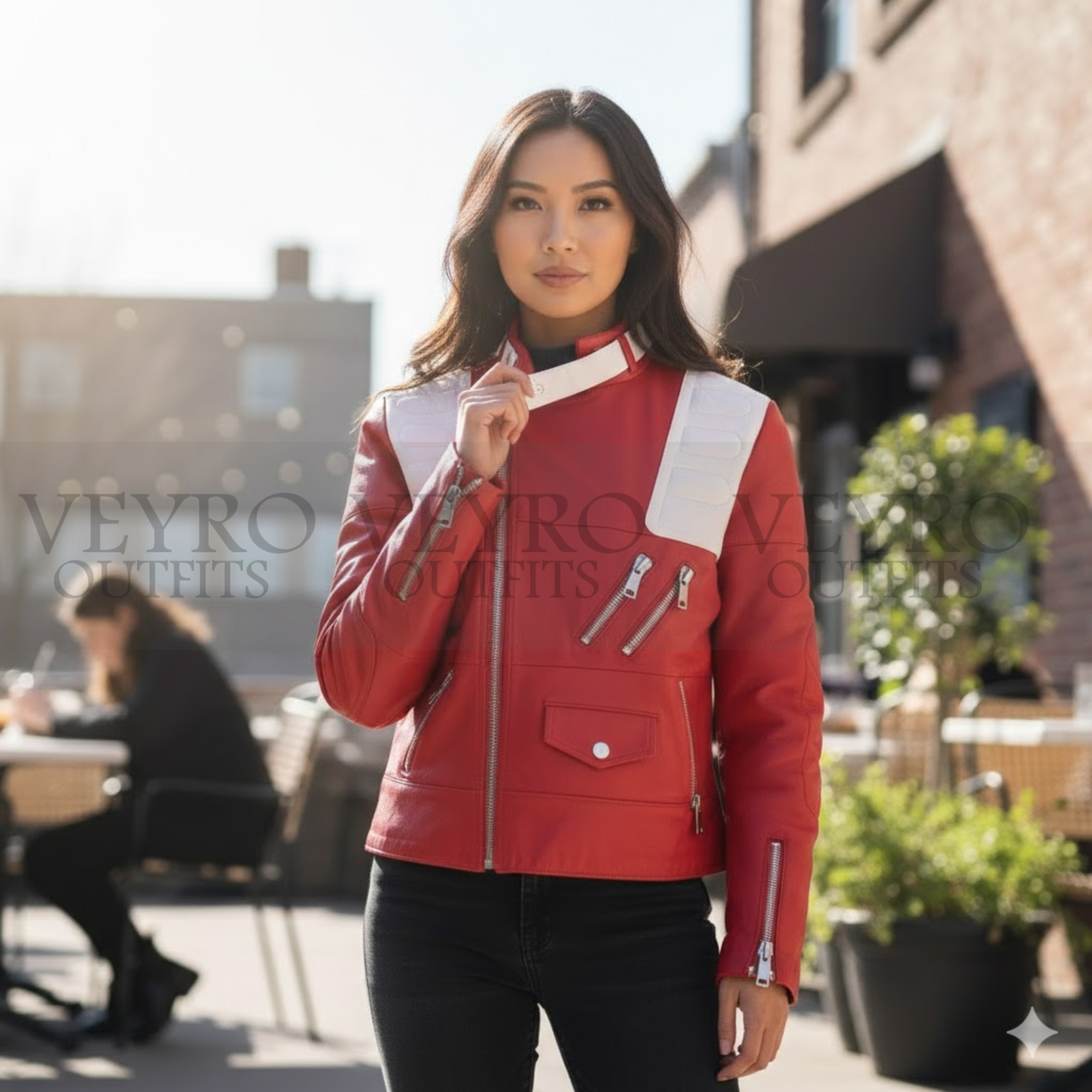Red Biker Jacket | Scarlet Overdrive Motorcycle Jacket