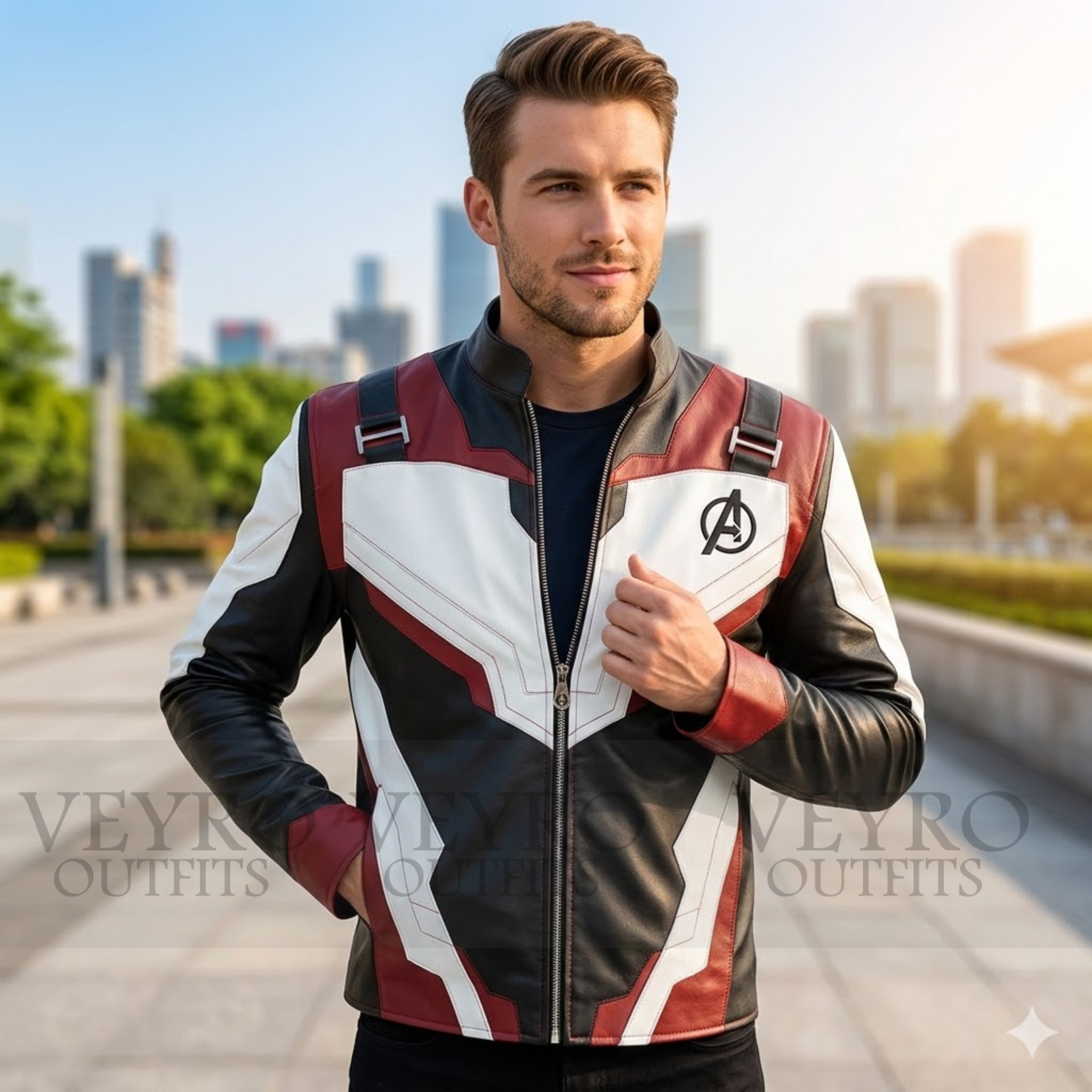 Marvel Avengers Endgame Quantum Suit Inspired Genuine Leather Jacket