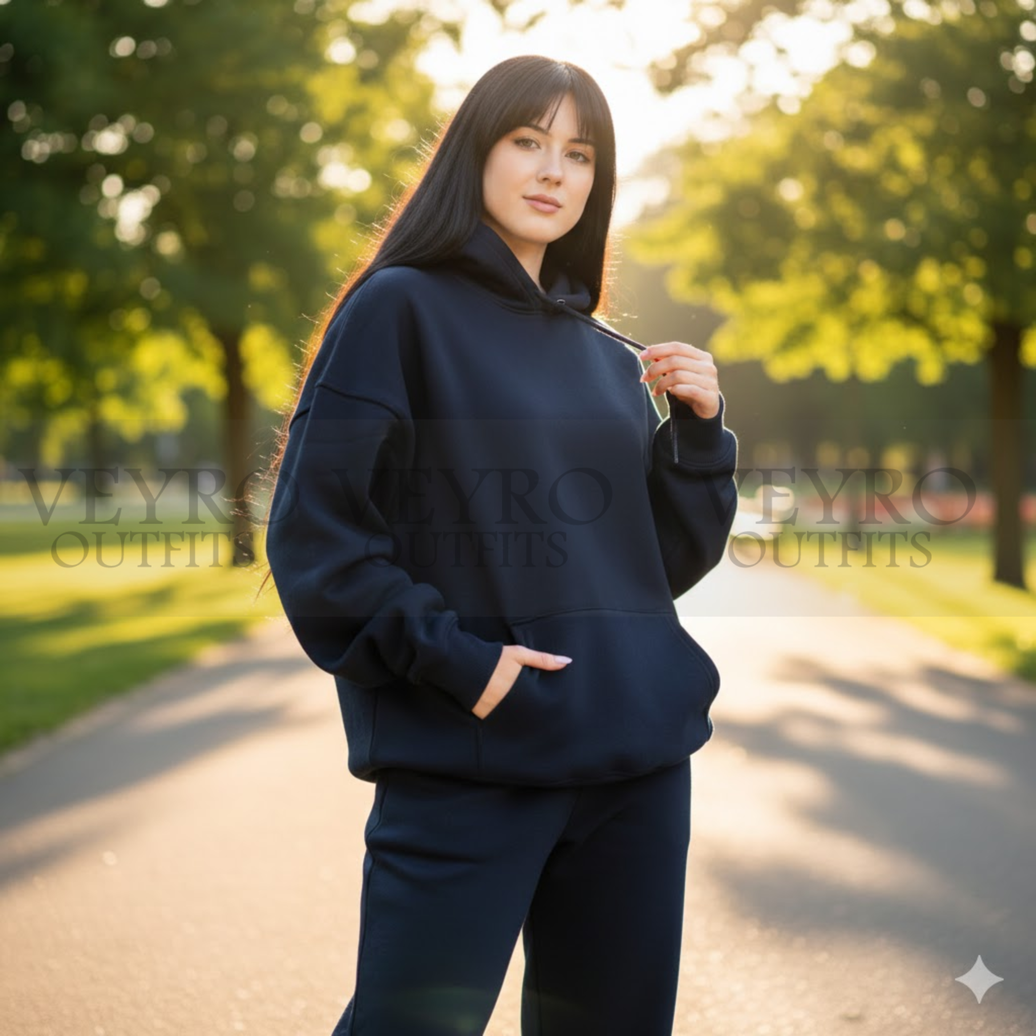 The Metropolitan Oversized Hoodie – Heavyweight Cotton Drop Shoulder (Deep Navy)