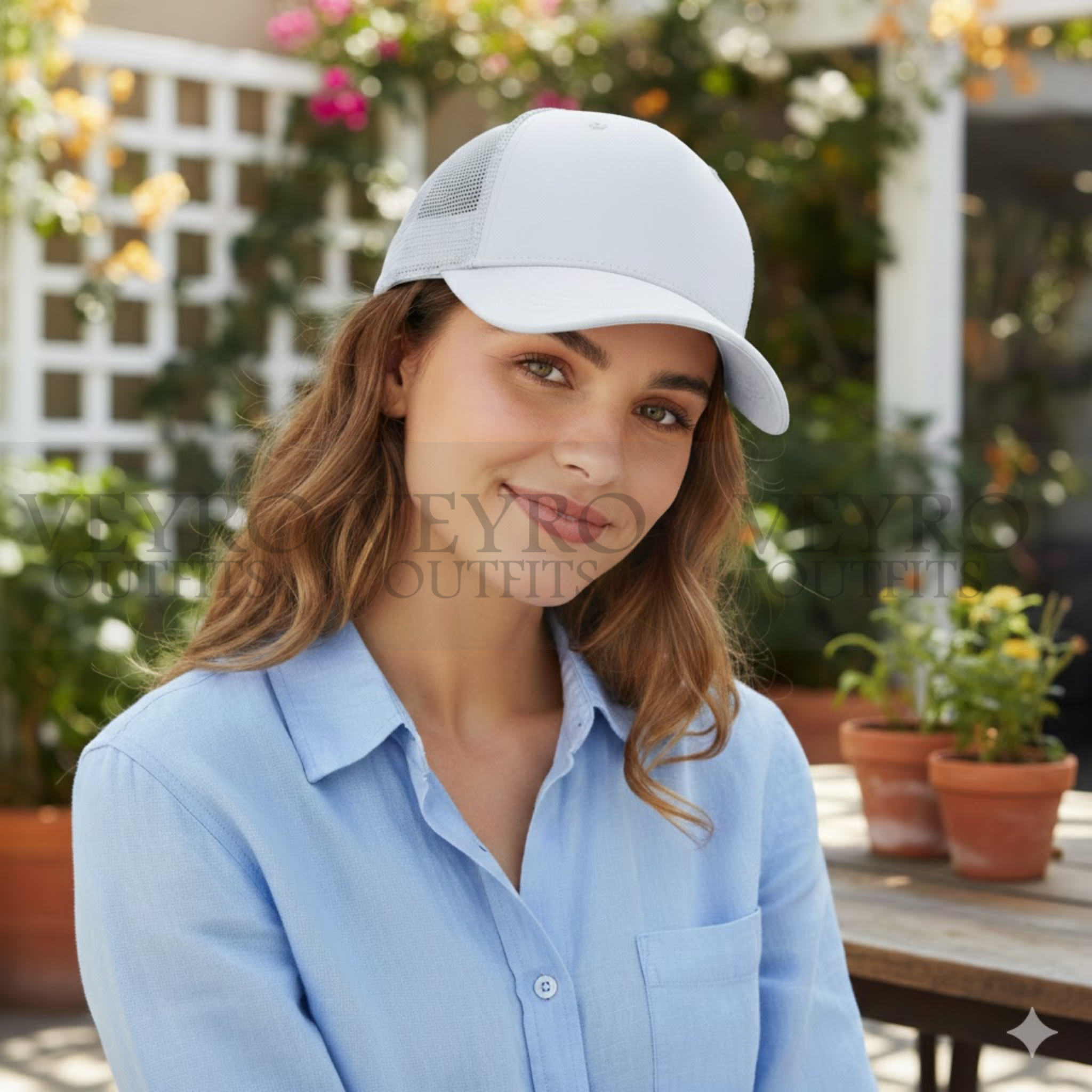 Classic Light Gray Mesh Trucker Hat