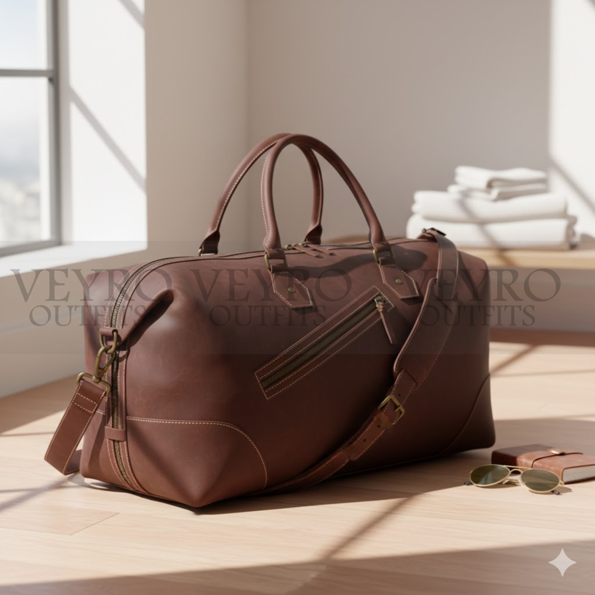 The Mahogany Leather Weekender Bag