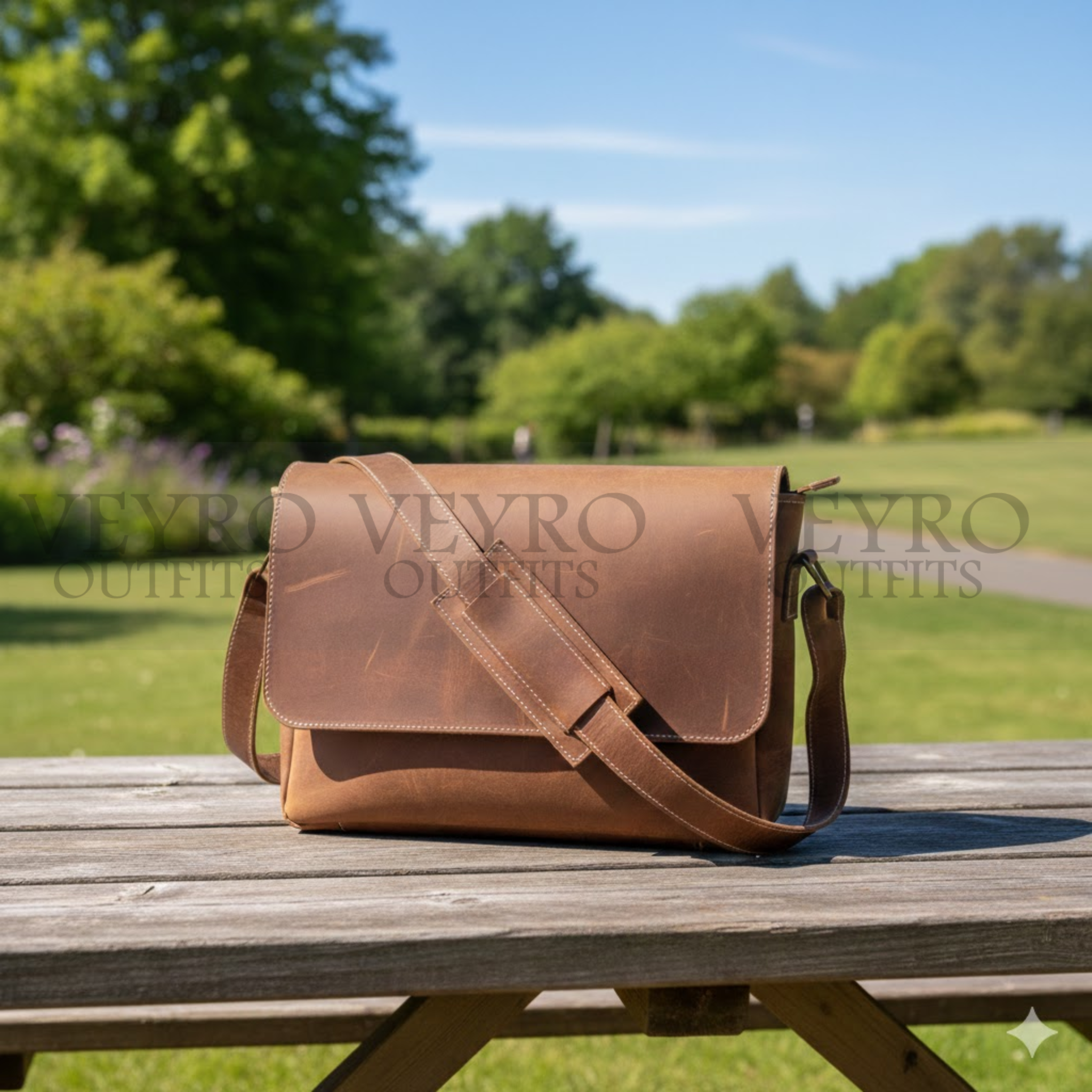 The Voyager Leather Messenger Bag