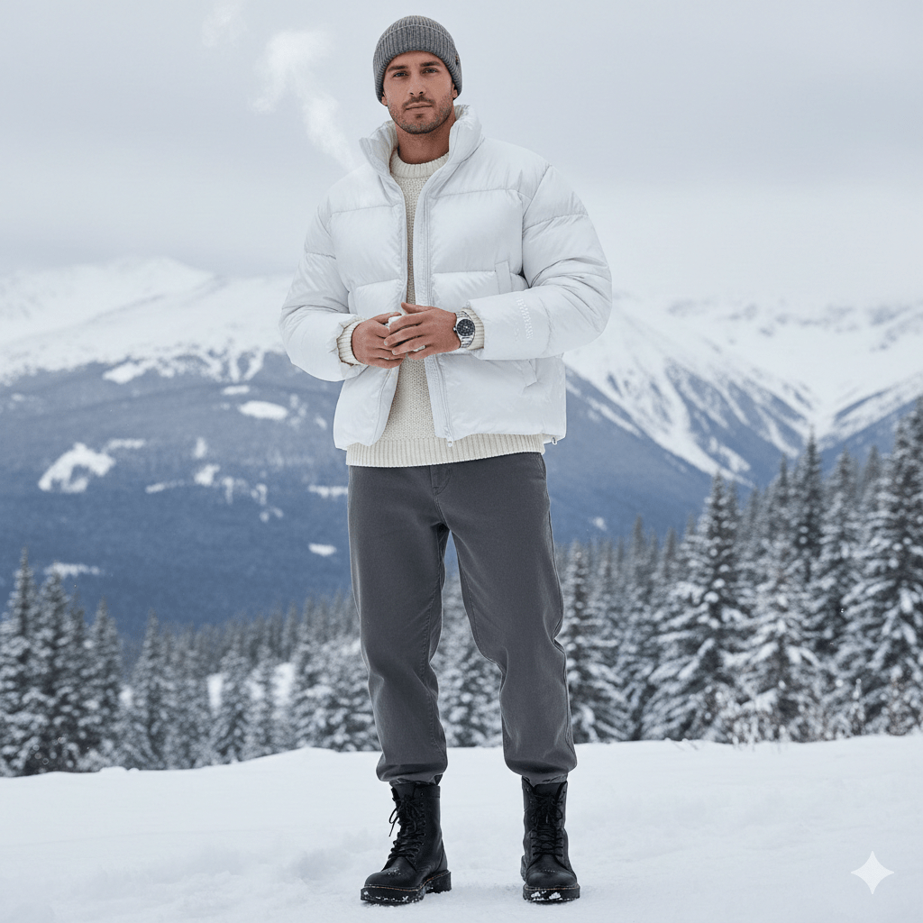 The Alpine Puffer Jacket – Winter White