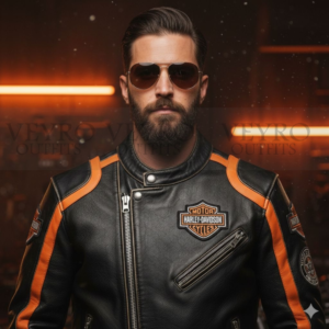 Men's Leather Biker Jacket