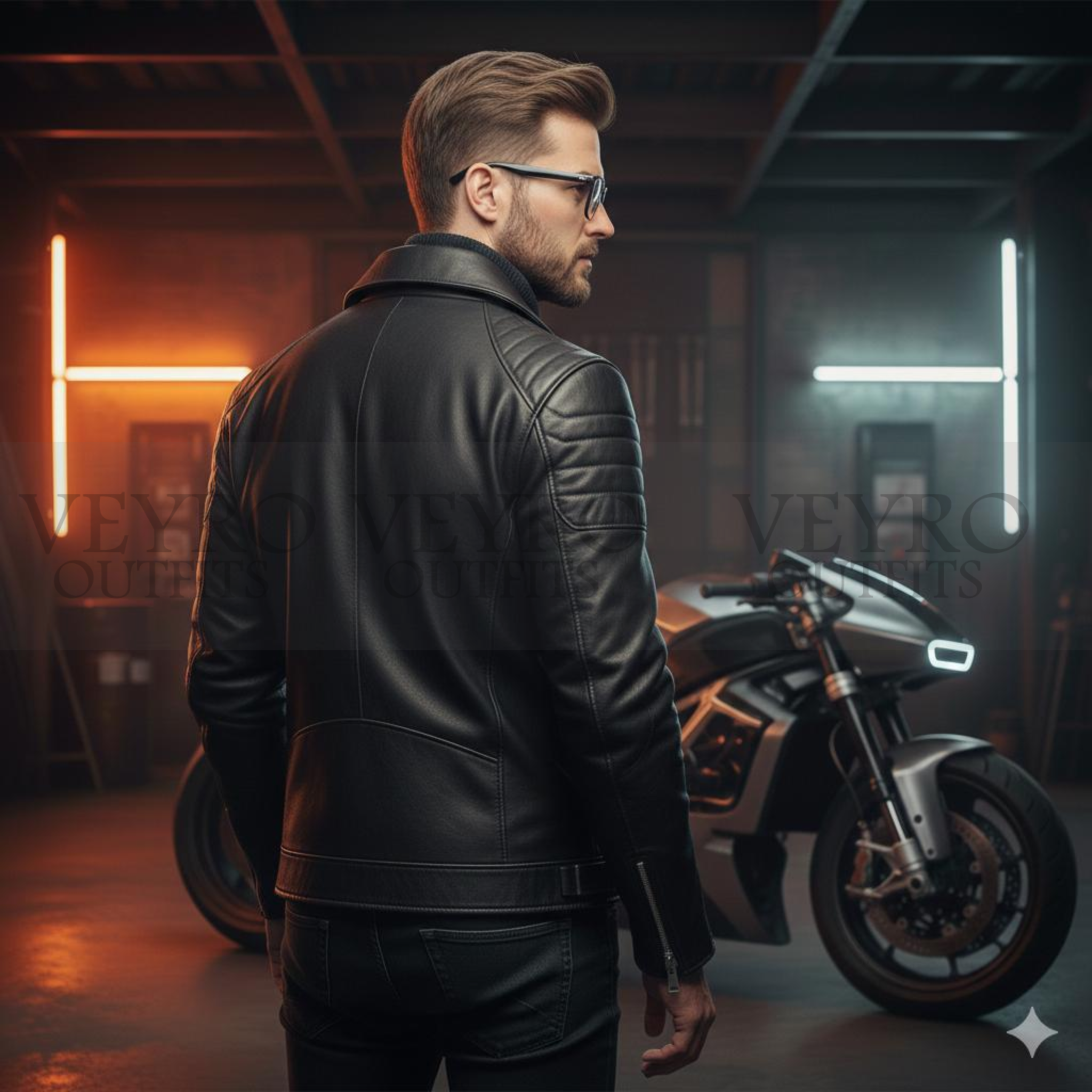 men's biker jacket