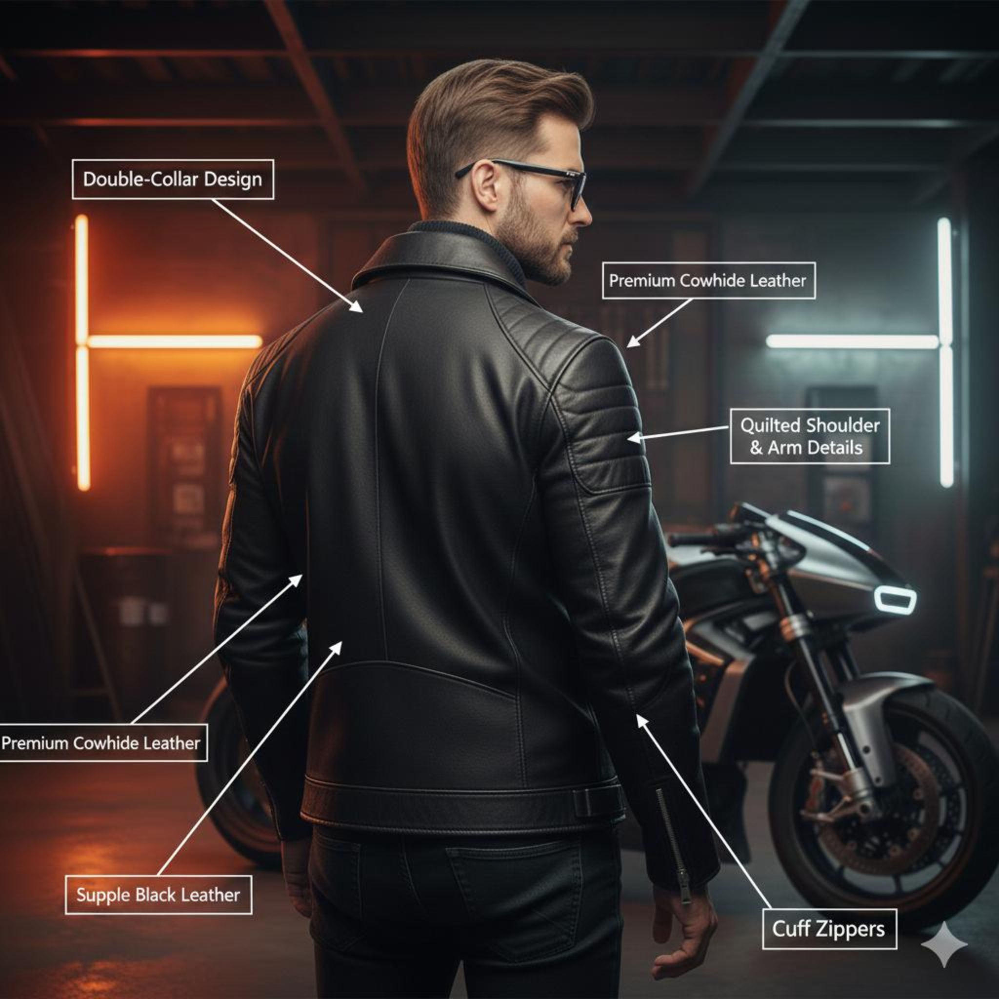 men's biker jacket