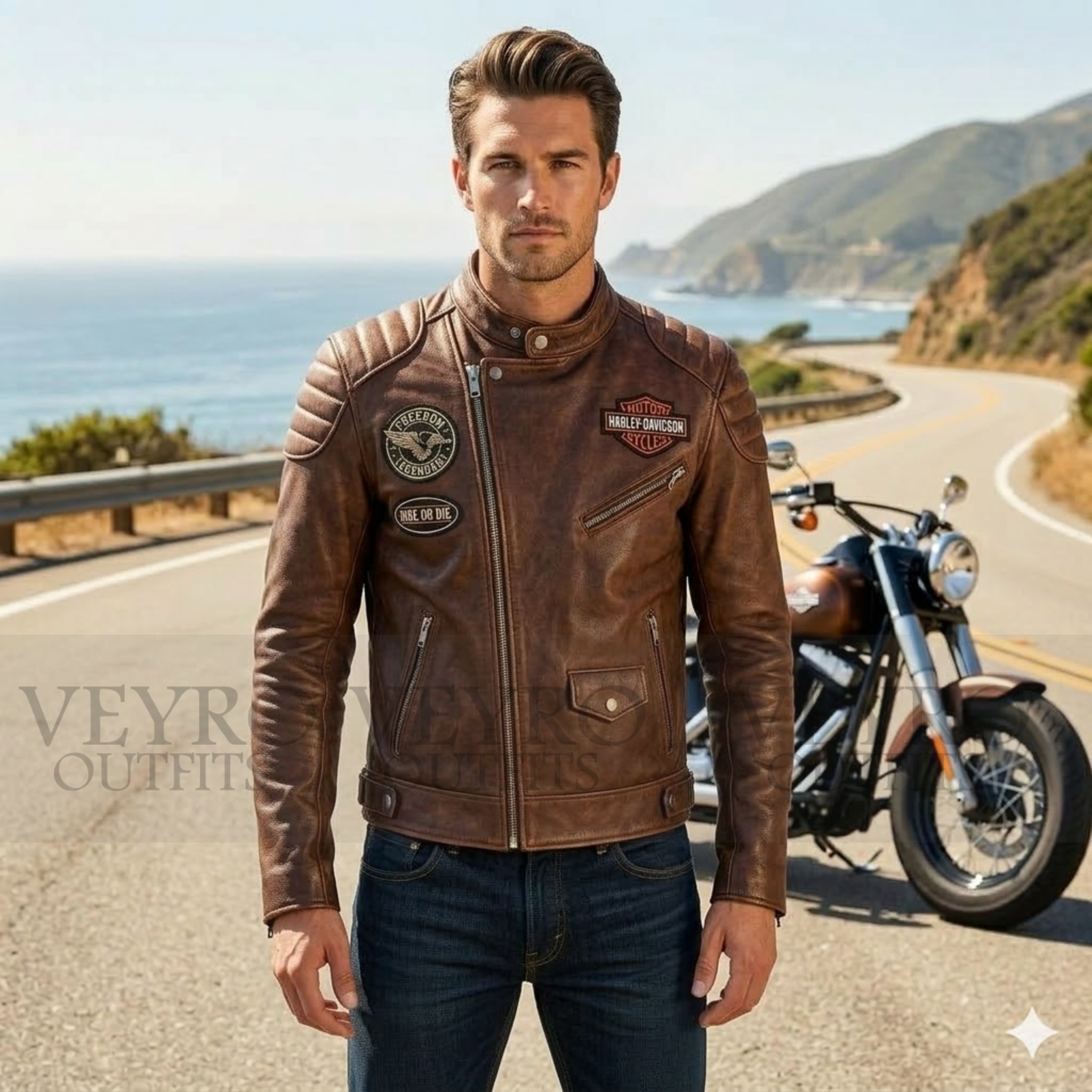 men's biker jacket
