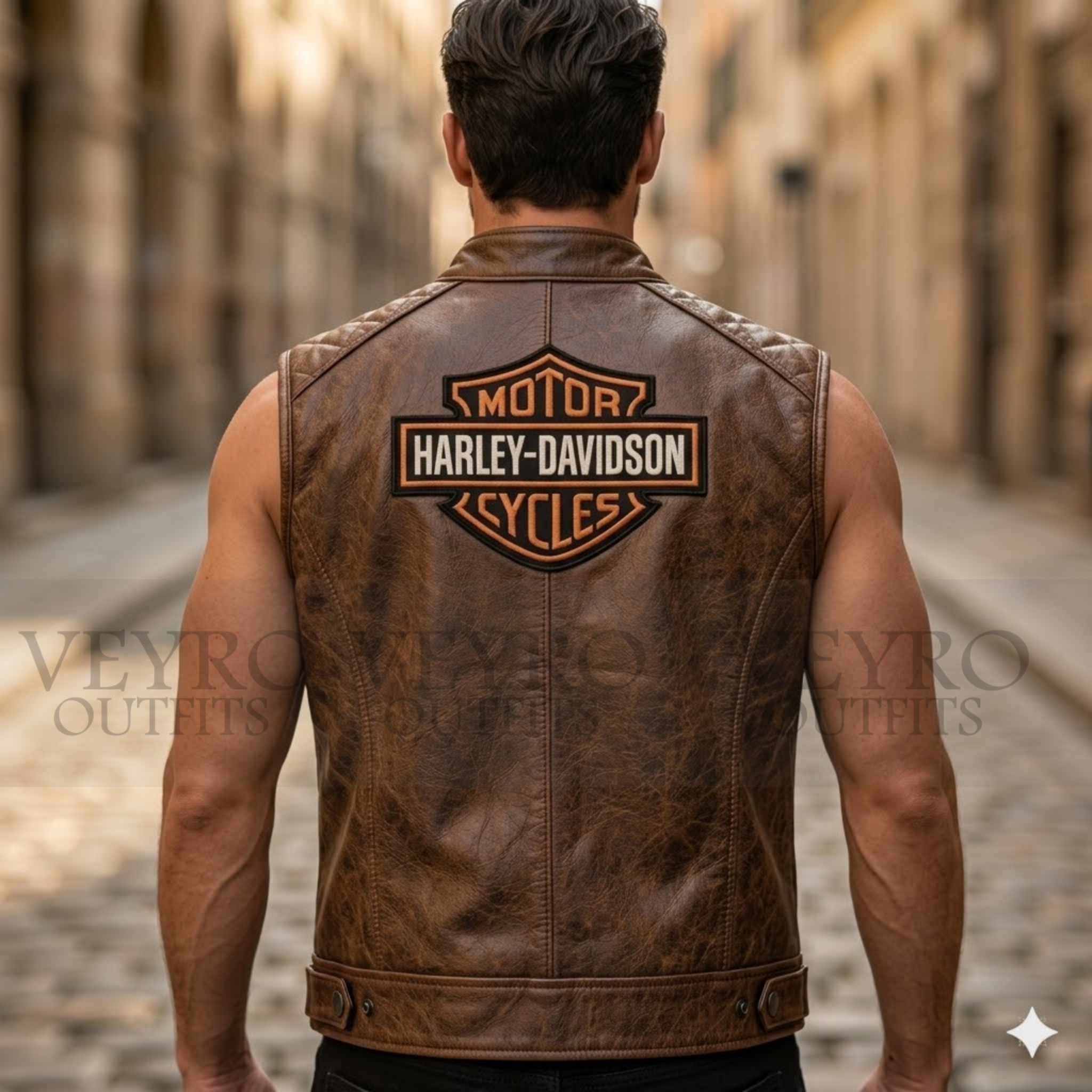 men's harley davidson leather vest