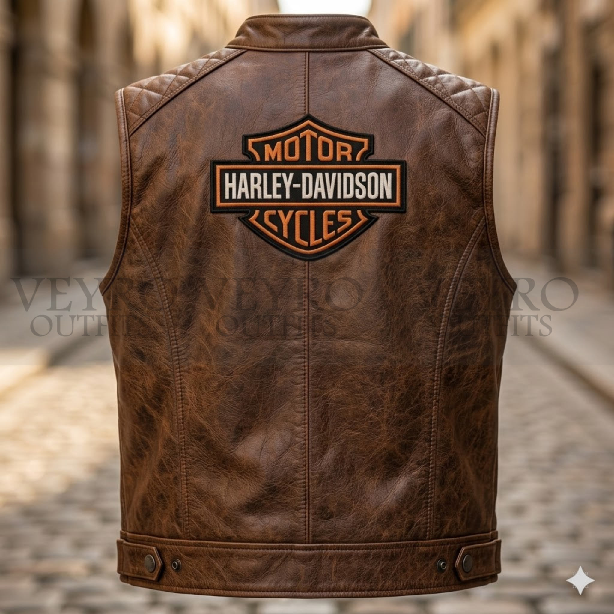 men's harley davidson leather vest