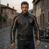 men’s leather biker jacket