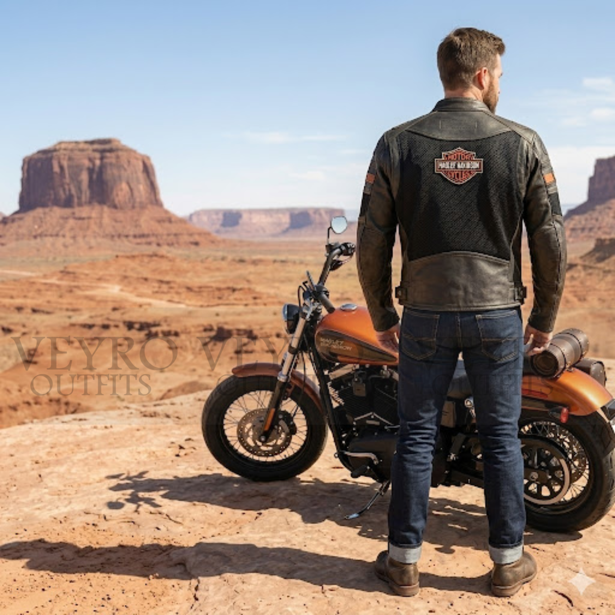 vented leather motorcycle jacket