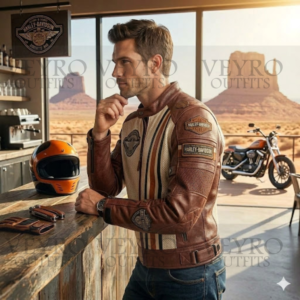 perforated leather biker jacket