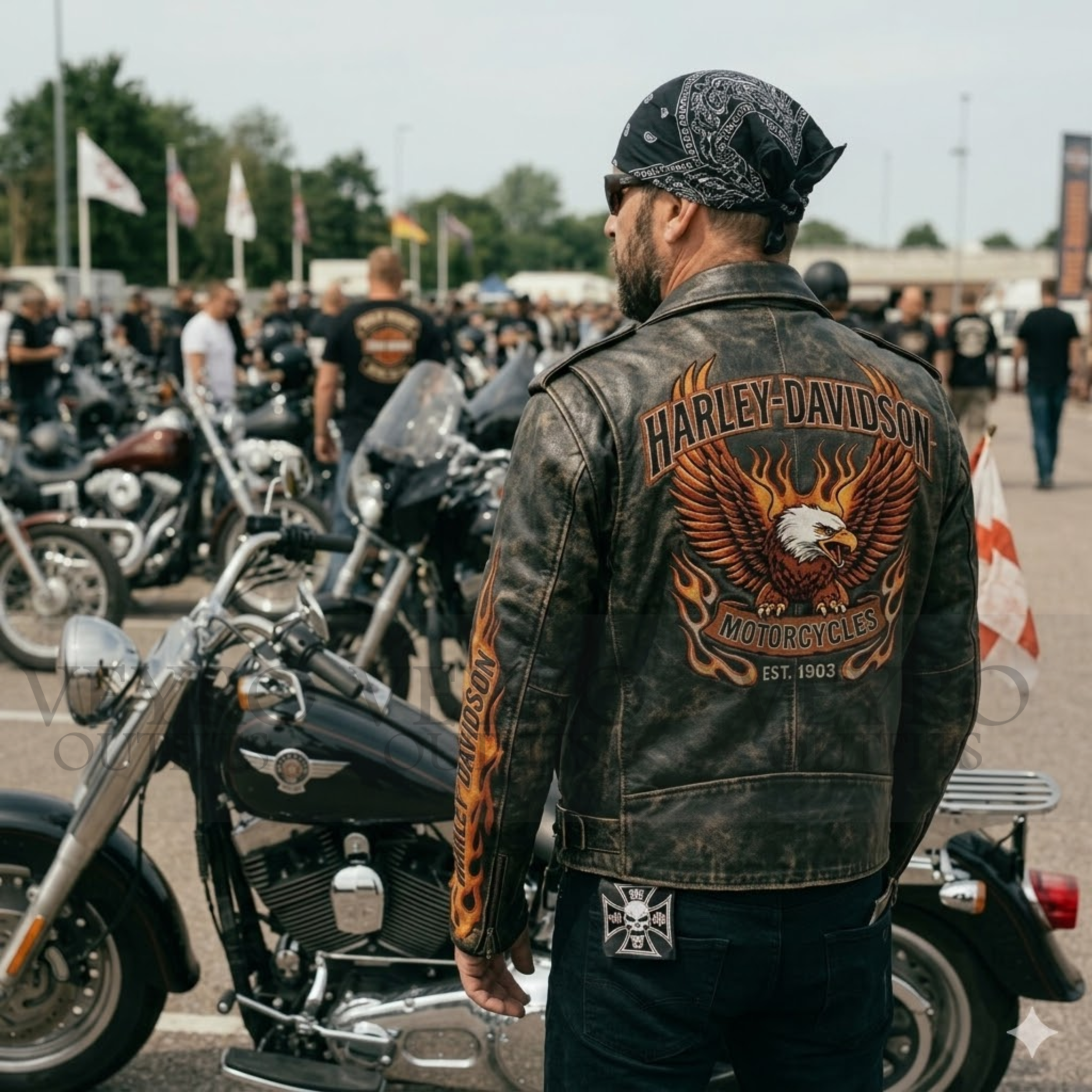 Harley Davidson Flaming Eagle Jacket
