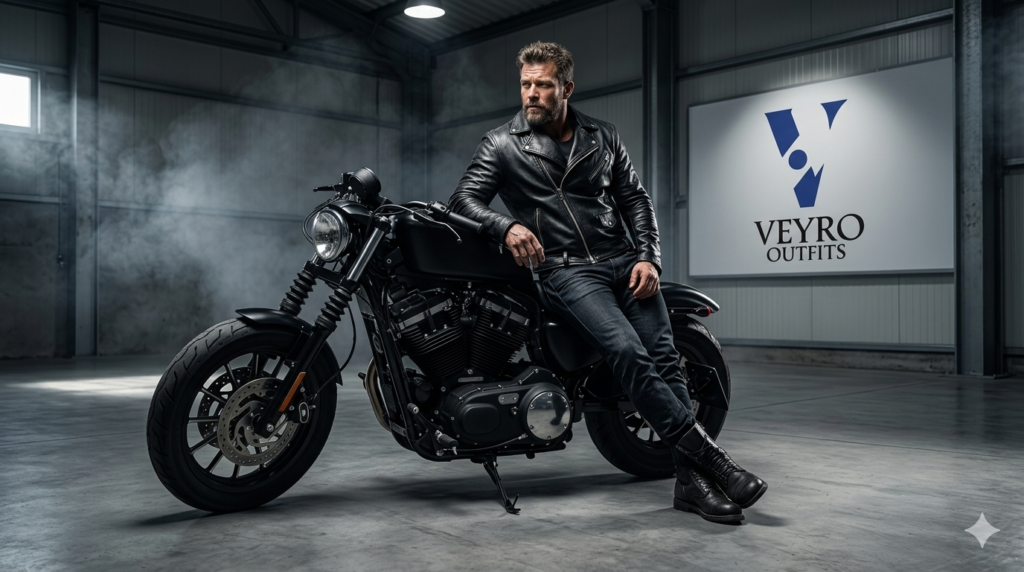 Black Moto Jacket for Men