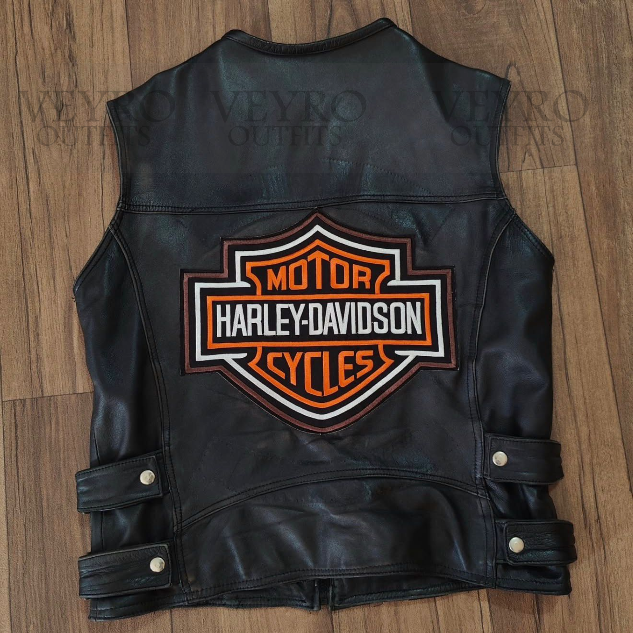 leather biker vest