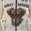Harley-Davidson cream leather jacket