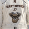 Harley-Davidson cream leather jacket