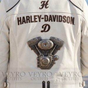 Harley-Davidson cream leather jacket