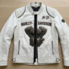 Harley-Davidson cream leather jacket