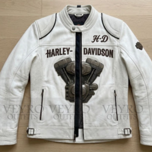 Harley-Davidson cream leather jacket
