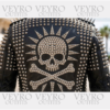 studded skull biker jacket