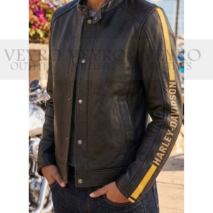 Harley-Davidson sunflower leather jacket