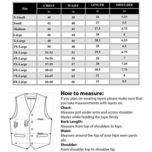 Men's leather biker vest