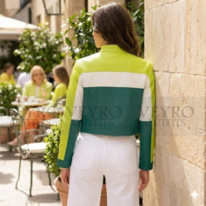 cropped leather jacket