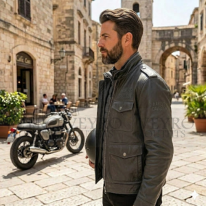 leather riding jacket