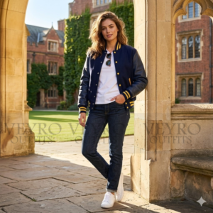 Navy & Gold Varsity Jacket