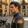 neon yellow racing leather jacket