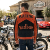 vintage racing suede jacket