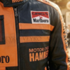 racing leather biker jacket