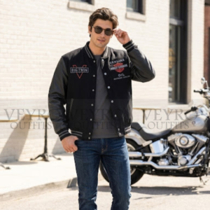 wool and leather varsity jacket