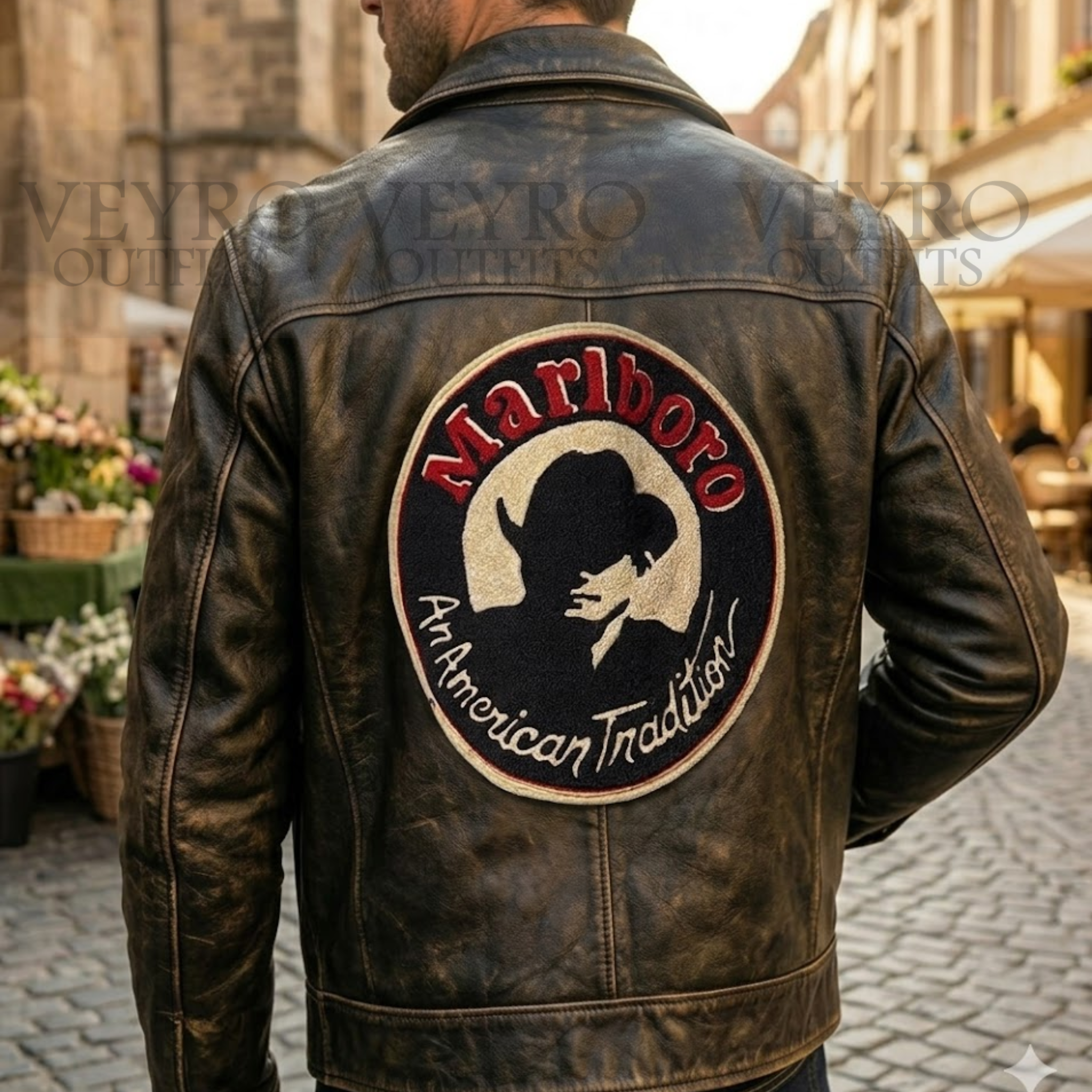 Marlboro-style leather jacket