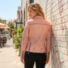 Women's pink biker jacket