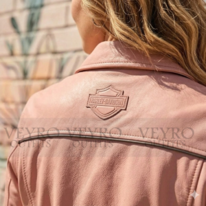 Women's pink biker jacket