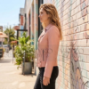 Women's pink biker jacket