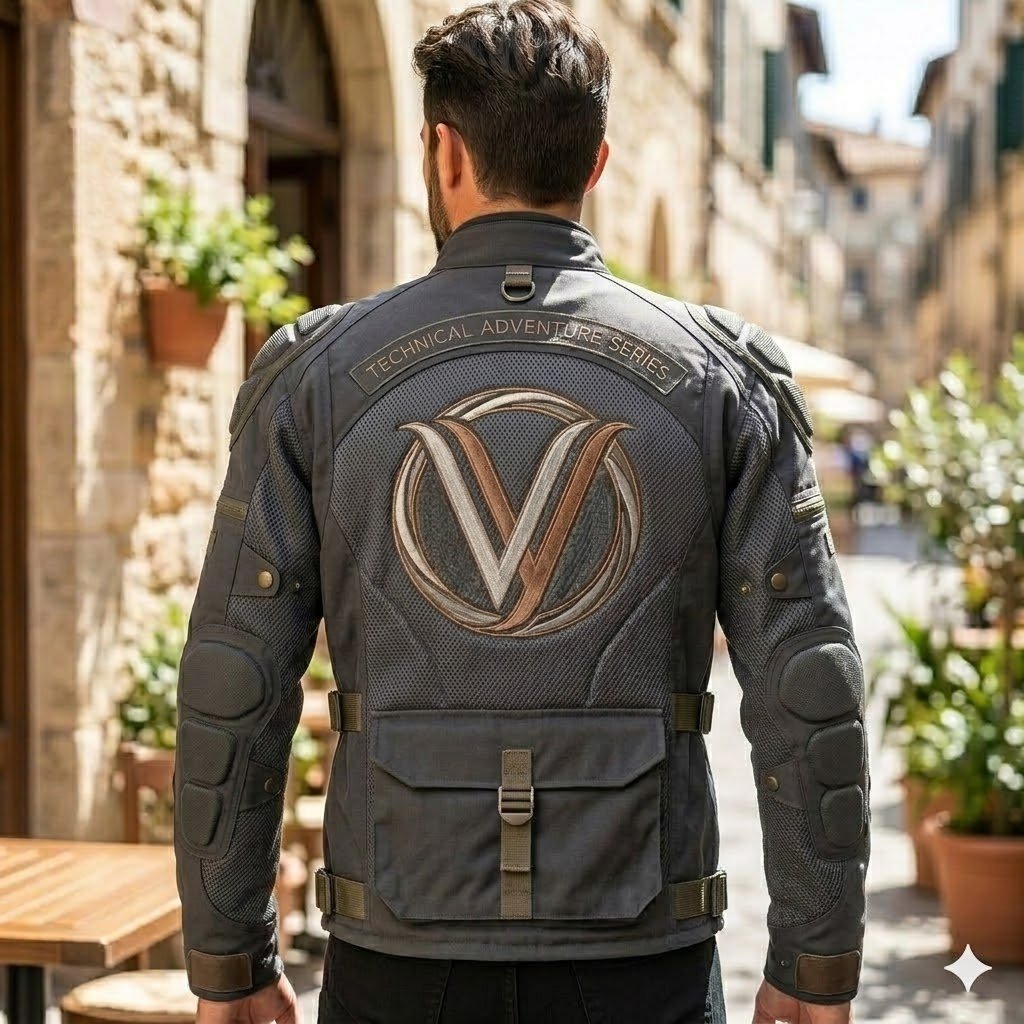 Veyro Outfits Adventure Motorcycle Jacket with Armor and Mesh