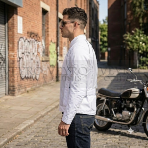 White Mesh Motorcycle Jacket