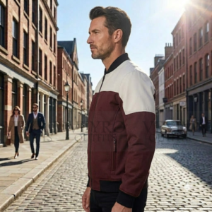 Two-Tone Textile Moto Jacket
