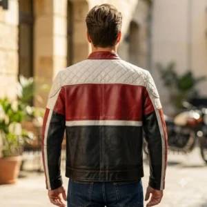Tri-Color Cafe Racer Jacket