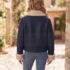 faux shearling bomber jacket