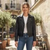 Women's Leather Motorcycle Jacket