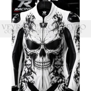 skull motorcycle racing suit