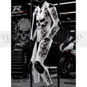 skull motorcycle racing suit