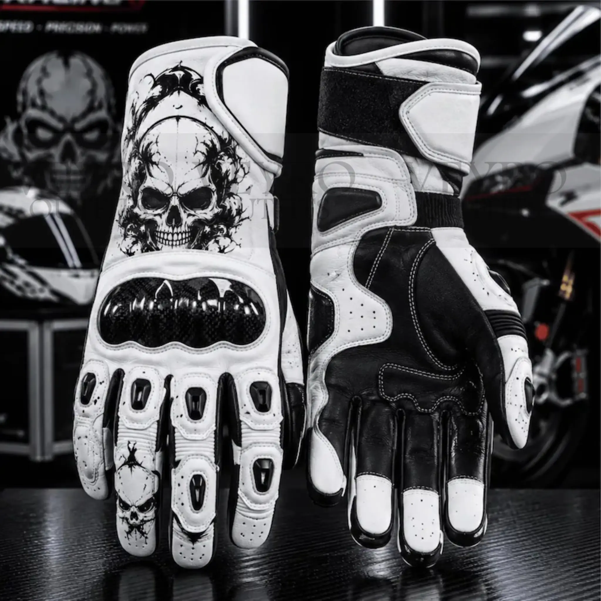skull motorcycle racing suit