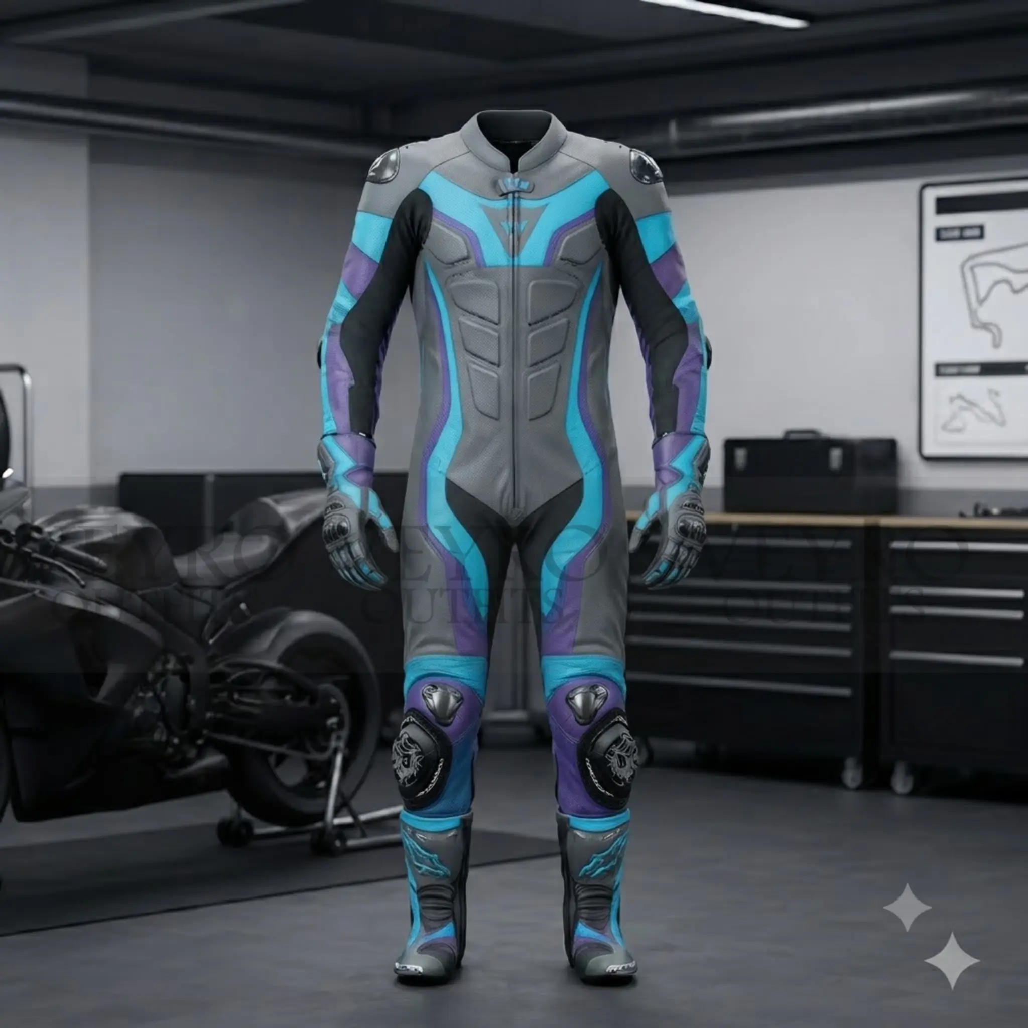 Custom Leather Motorcycle Racing Suit